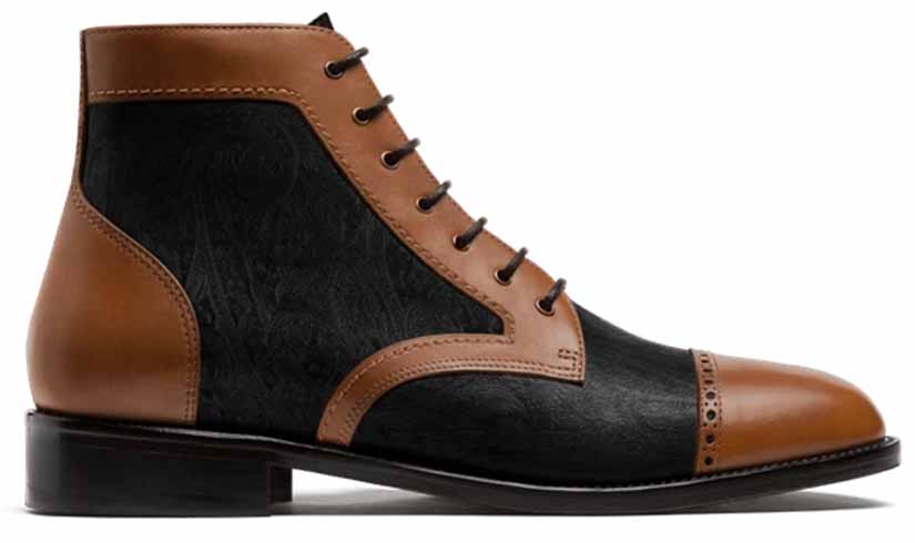 Quarter brogue boots