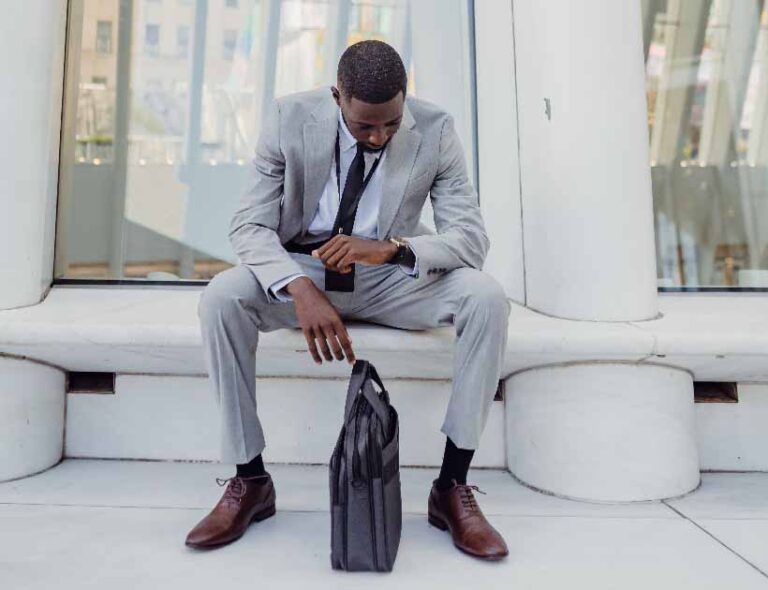 Brown Shoes with Grey Pants